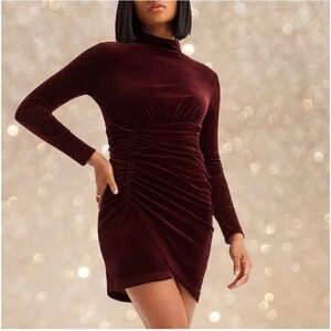 New velvet ruched dress
